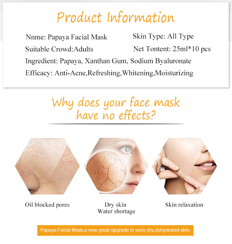 Papaya Essence Mask Moisturizing Mask 250ml Mask Facial Mask - V.I.P Digital Presence