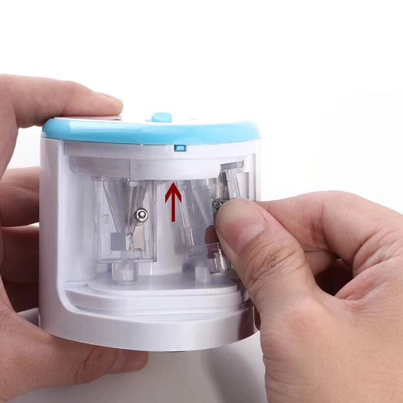 New Automatic pencil sharpener Two-hole Electric Switch Pencil Sharpener stationery Home Office School Supplies - V.I.P Digital Presence