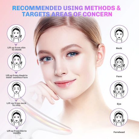 EMS Neck Face Lifting Beauty Device Vibration Massager LED Photon Therapy Skin Tighten Wrinkle Removal Skin Care Tools - V.I.P Digital Presence