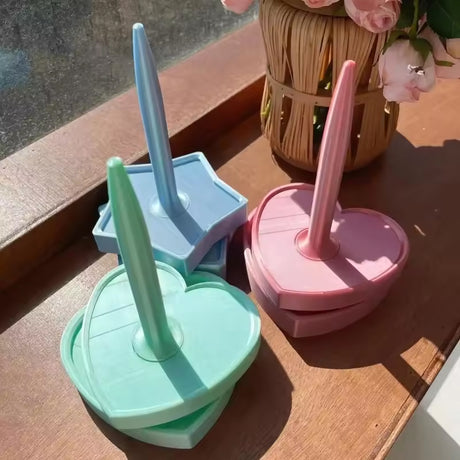 Vertical Shiny-Design Yarn Spinners and Holders: Rotary Plastic Tools for Textile Wool, Agri Wool, and Knitting Enthusiasts - V.I.P Digital Presence