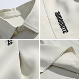 Letter embroidery loose casual short sleeved shirt for men - V.I.P Digital Presence