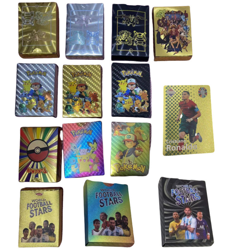 55 cartas Pok é mon de lámina dorada, cartas de batalla de cartas de colección Pok é mon Pok é mon
