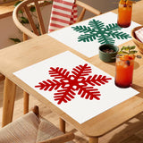 Christmas snowflake print placemat Christmas party decoration table mat living room dining table insulation mat - V.I.P Digital Presence
