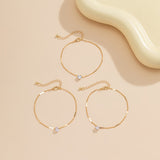Beach star shaped tassel ankle bracelet, simple foot decoration, fashionable imitation pearl, versatile ankle chain - V.I.P Digital Presence