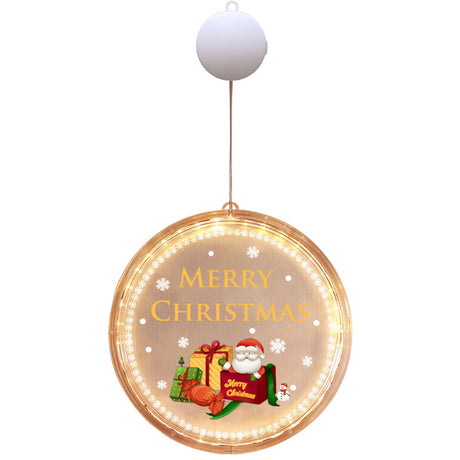 Christmas LED Decorative Light Door Hanging Christmas Tree Shopping Mall Showcase Atmosphere Light Colorful Circular Suction Cup Hanging Light - V.I.P Digital Presence