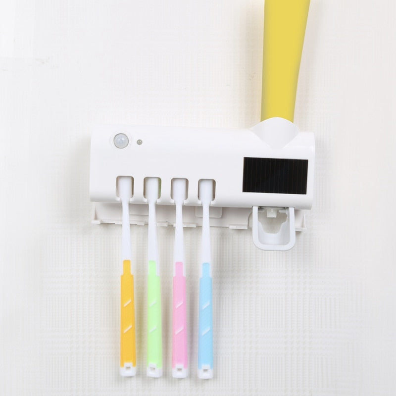 Wall Toothbrush Holder Smart Bathroom Toothpaste Squeezer for Bathroom Toilet Automatic Disinfect Bathroom Accessories - V.I.P Digital Presence