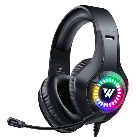 Head mounted gaming headphones wired e-sports luminous earphones mobile phones computers cool anchor headphones - V.I.P Digital Presence