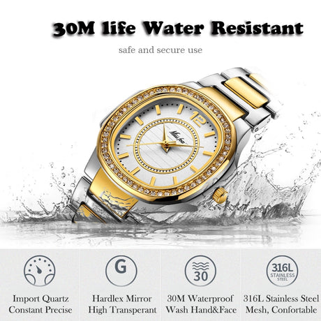 Missfox 2549 Women Watches Women Fashion Watch Geneva Designer Ladies Watch Luxury Brand Diamond Quartz Gold Wrist Watch Gifts For Women - V.I.P Digital Presence