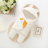 Conjunto de ropa para bebé, mono de una pieza con manta cálida y dibujos animados