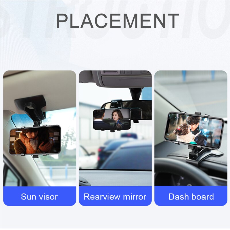 360 Degrees Car Phone Holder Universal Smartphone Stands Car Rack Dashboard Support for Auto Grip Mobile Phone Fixed Bracket - V.I.P Digital Presence