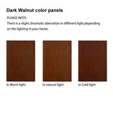 Corner Curio Dispaly Cabinet with Lights, Adjustable Tempered Glass Shelves, Mirrored Back,Walnut(E26 light bulb not included) - V.I.P Digital Presence