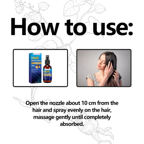 Hair Boost Spray, Strong Hair Solid Hair Moisturizing Scalp Hair Roots Beard Hair Care Spray - V.I.P Digital Presence