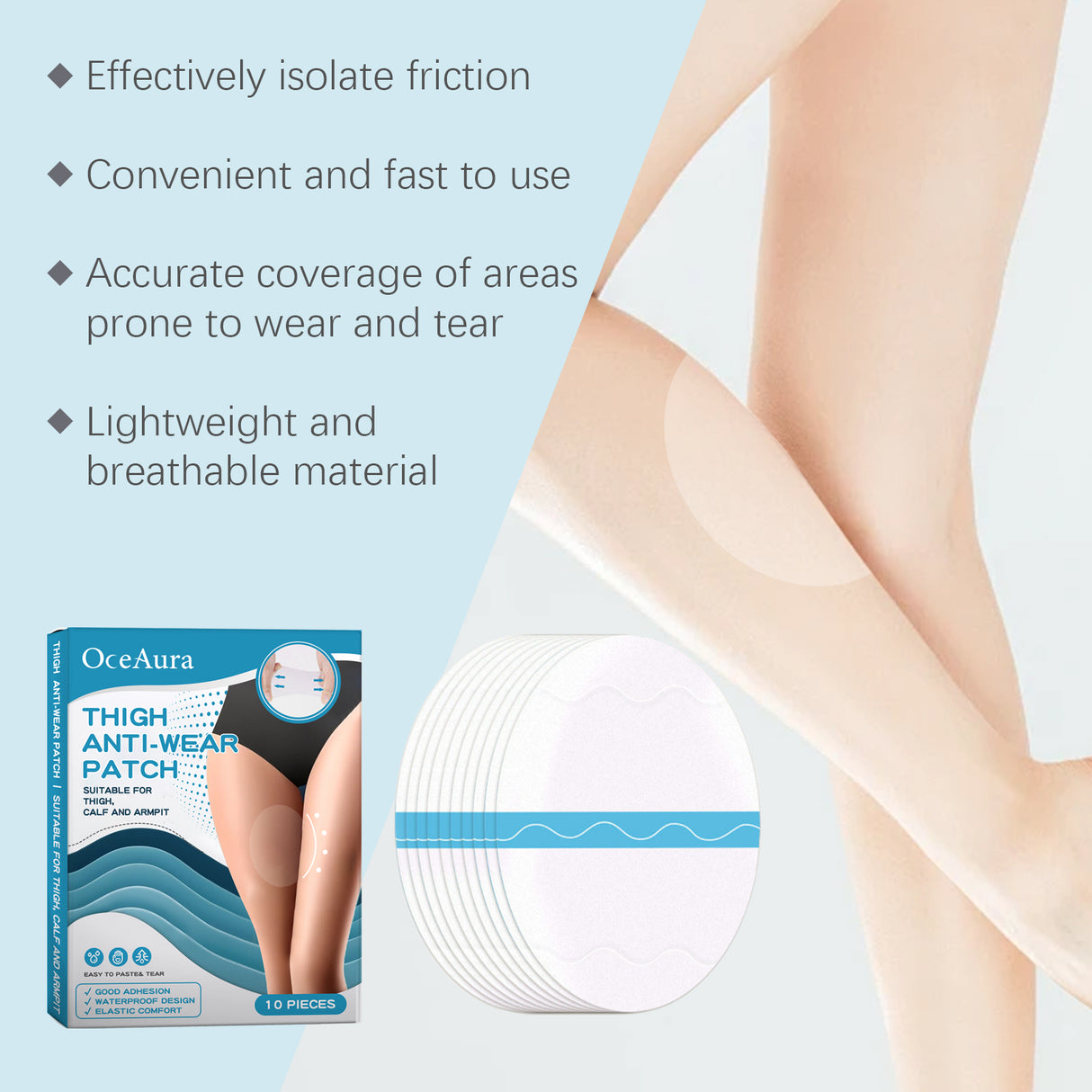 Oceaura Thigh Anti-Wear Adhesive, Thigh And Calf Non-Trace Leg Protector Breathable Invisible Multi-Functional Anti-Wear Foot Adhesive - V.I.P Digital Presence