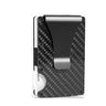 Men Card Holder Slim Carbon Fiber Credit Card Holder Metal Wallet Anti Scan Function Hold Card Coins Cash - V.I.P Digital Presence