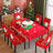 Christmas Waterproof Printed Tablecloth Restaurant Home Printed Chair Cover Christmas Tablecloth Chair Cover Decorative Set - V.I.P Digital Presence