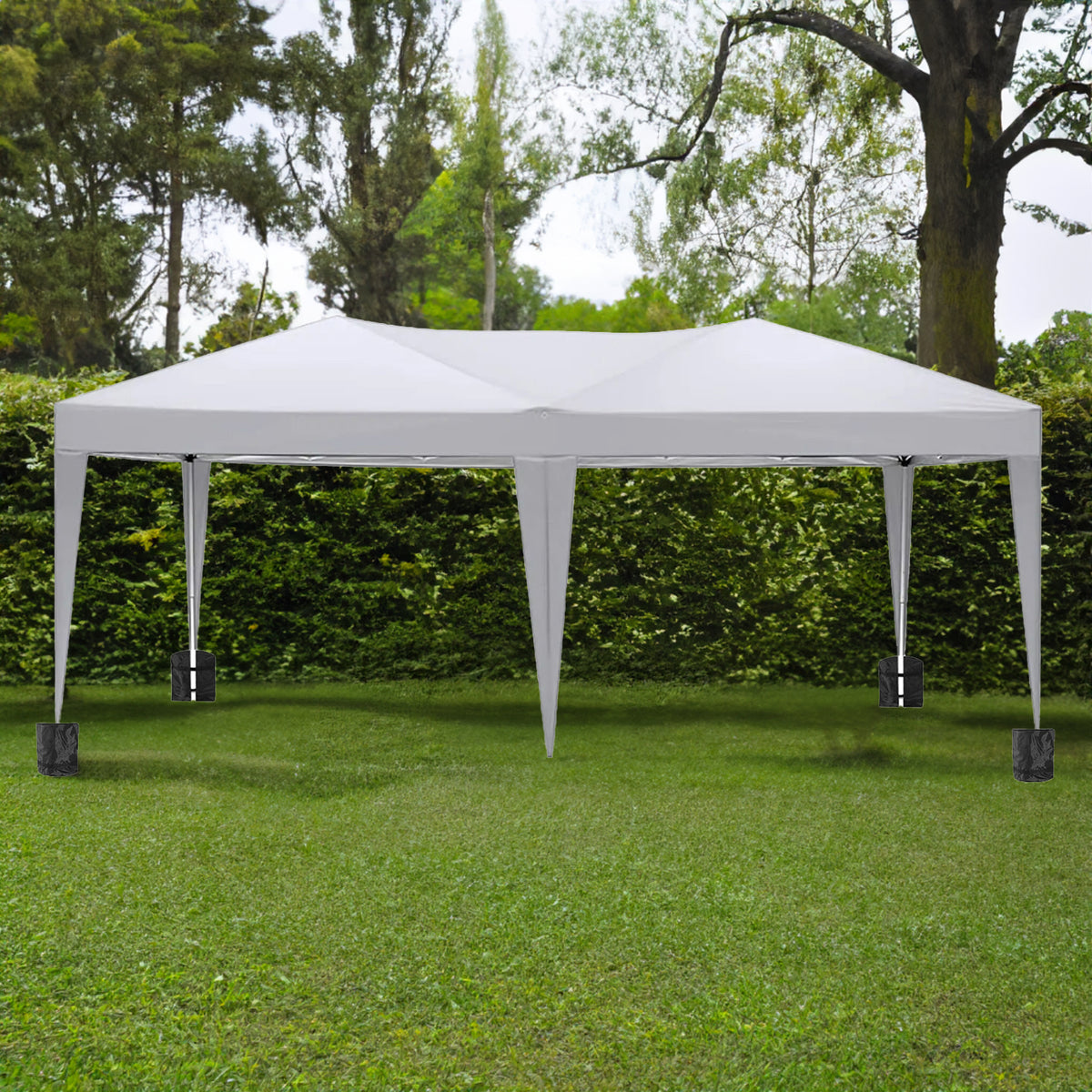 10'x20 'folding canopy with 6 detachable side walls outdoor activity shelters UPF 50+terrace portable tent (white) - V.I.P Digital Presence