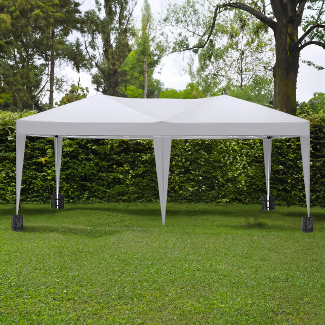 10'x20 'folding canopy with 6 detachable side walls outdoor activity shelters UPF 50+terrace portable tent (white) - V.I.P Digital Presence