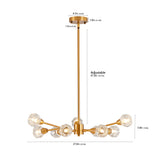Modern Crystal Chandeliers, 9 Lights Golden Chandelier for Living Room Bedroom (Bulbs Not Included) - V.I.P Digital Presence