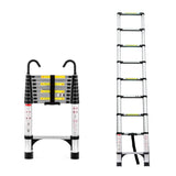 8.5FT telescopic ladder made of aluminum alloy, versatile folding telescopic ladder with hooks and triangular support frame - V.I.P Digital Presence