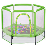 55'' Toddlers Trampoline with Safety Enclosure Net and Balls, Indoor Outdoor Mini Trampoline for Kids - V.I.P Digital Presence
