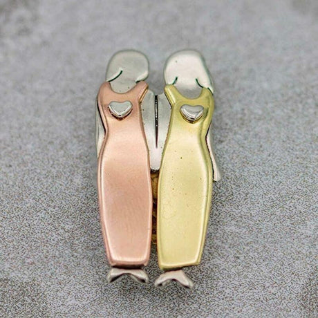 2/3/4/5/6 Sisters Pin Best Friends Pin Sisterhood Brooch Tricolor Brooch Handmand Christmas New Year Gift Durable Metal Brooches - V.I.P Digital Presence