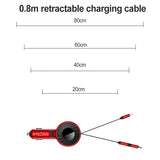 3-IN-1 Car Charger Mobile Phone  Adapter For IOS/Android/Type-C USB Retractable Charging Cable 4.2A Fast Charing For Truck - V.I.P Digital Presence