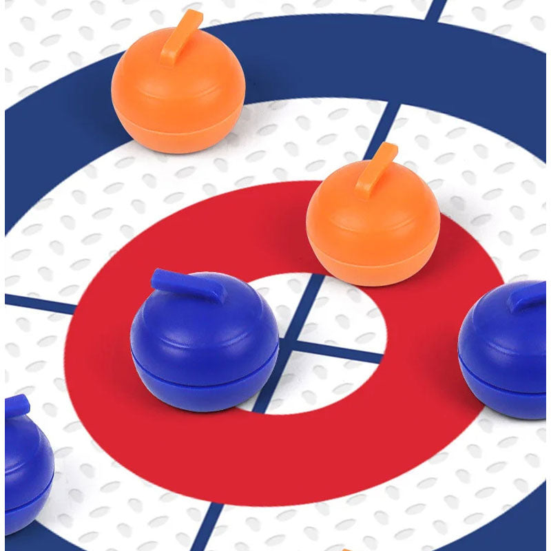 Juego de curling de mesa, mini tejo, divertido juego de mesa para adultos, niños y familias, regalos, accesorios de curling para tejo.