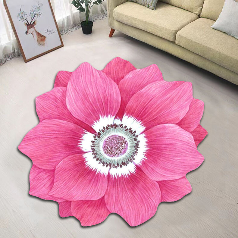 Creative Flower Living Room Tea Table Blanket Nordic Household Bedroom Floor Mat Bed Front Carpet Mat Foot Mat - V.I.P Digital Presence