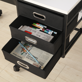 White adjustable drafting drawing table with stool and 3 drawers - V.I.P Digital Presence