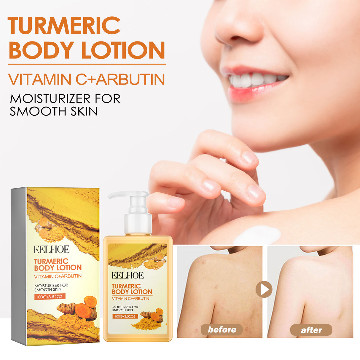 Turmeric Body Lotion, Moisturizing And Moisturizing Whitening Skin Refreshing And Brightening Winter Skin Care Body Lotion - V.I.P Digital Presence