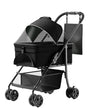 2-in-1 folding dog cart, pet folding cart, four-wheel dog/cat cart, waterproof pad, car seat, sun visor - V.I.P Digital Presence