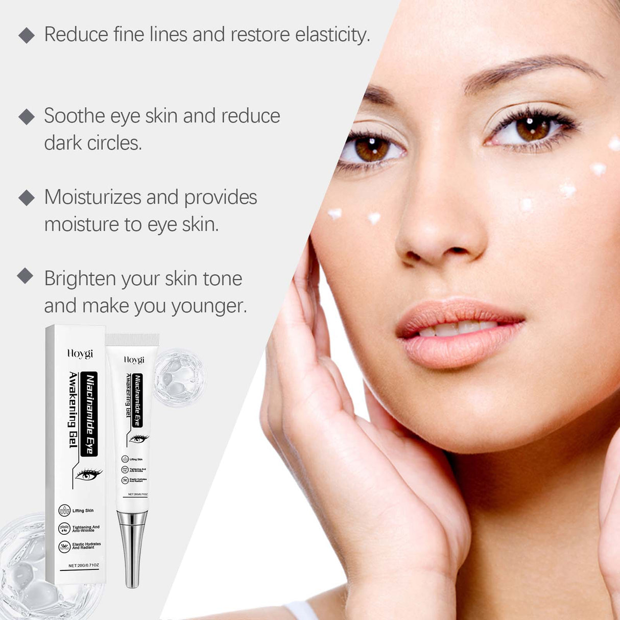 Niacinamide Eye Gel Hydrating And Moisturizing Elastic Firming Skin Around Eye Care Moisturizing Eye Cream - V.I.P Digital Presence