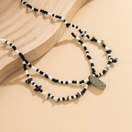 Summer beach rice bead belly button waist chain waist chain retro colored bead bead string chain - V.I.P Digital Presence