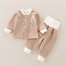 Children's Autumn And Winter Warm Suit Baby Spring And Autumn Plus Fleece Outer Wear Tops Pants Men And Women Baby Two Sets - V.I.P Digital Presence