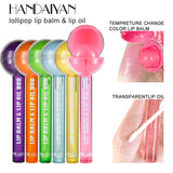 HANDAIYAN  Dual-Use Lollipop Color-Changing Lip Balm Lipstick Moisturizing Lip Oil Lip Gloss - V.I.P Digital Presence