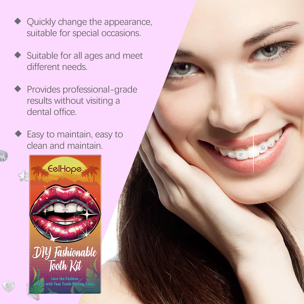 Dental Beauty Kit Diy Fashion Dental Decoration Personality Shine Light Smile Style Dental Drill - V.I.P Digital Presence