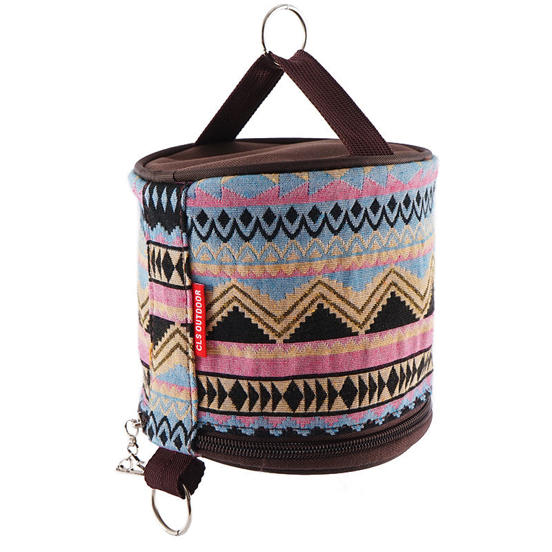 Outdoor camping folding ethnic style paper box storage bag car roll paper tissue box small cloth bag storage bag - V.I.P Digital Presence