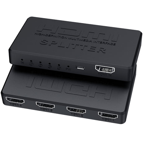 HDMI splitter 1/4 4K mini HDMI 1/4 splitter HD video on screen - V.I.P Digital Presence