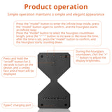 Cyber-style LED electronic sand timer: gravity-sensing, 1-30min countdown, tech decompression toy - V.I.P Digital Presence