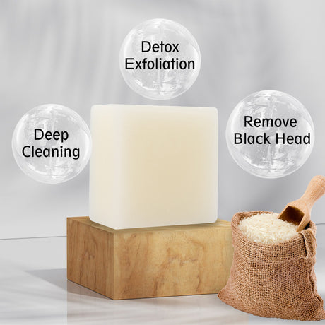 Rice Handmade Soap Body Skin Brightening Moisturizing 100g Handmade Soap Melaninsoap - V.I.P Digital Presence