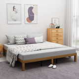 Queen Size Wood Platform Bed Frame,No Box Spring Needed,Strong Wood Slat Support, Easy Assembly - V.I.P Digital Presence