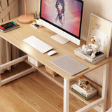 Computer desk, desktop room, simple desk, bedroom desk, student home desk, wooden desk with storage rack - V.I.P Digital Presence