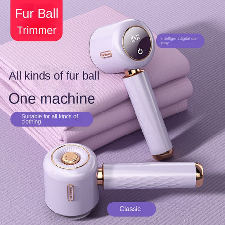 Fuzz Trimmer with Digital Display for Home Use, Rechargeable Sweater Defuzzer and Hair Remover 2-in-1 - V.I.P Digital Presence