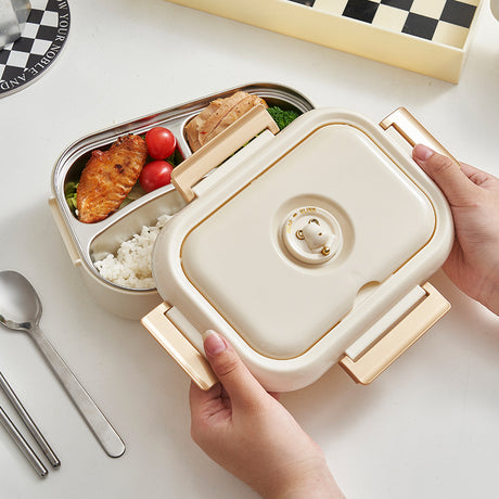 Microwaveable 304 food grade stainless steel insulated lunch box - V.I.P Digital Presence
