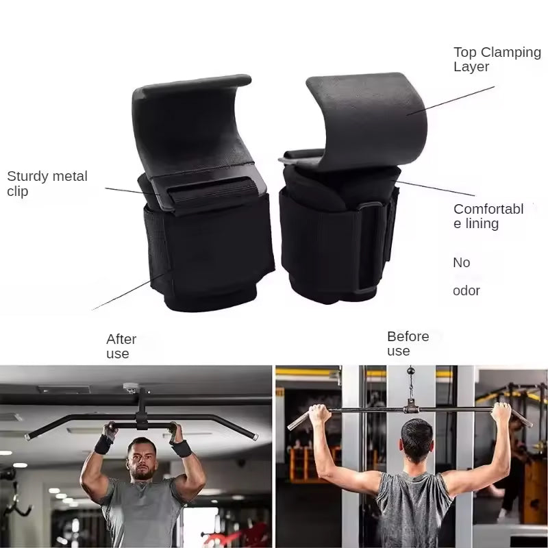 2PCS Power Hooks: Non - Slip Wrist Straps, Ideal for Gym, Pull - Ups, Powerlifting. - V.I.P Digital Presence