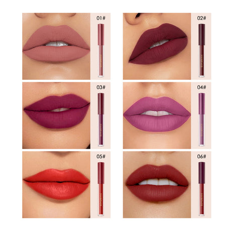 Niceface New Quality Lip Glaze Velvet Matte Lip Glaze Set Matte Non-Stick Cup Waterproof Makeup - V.I.P Digital Presence
