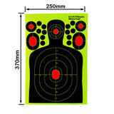 Hunting 9.5*14.5Inch Half-length Humanoid Shooting Target Paper Fluorescent Sticker Hunting Training Target Paper Splash Sticker - V.I.P Digital Presence