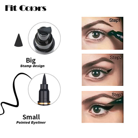 Fit Colors Double Headed Triangle Wing Seal Waterproof, Sweat-Proof And Non Smudged Liquid Eyeliner - V.I.P Digital Presence