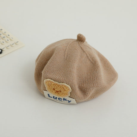 Children Spring and Autumn Beret Baby Cute Bear Hat Korean Version Male and Female Baby Corduroy Painter Hat - V.I.P Digital Presence