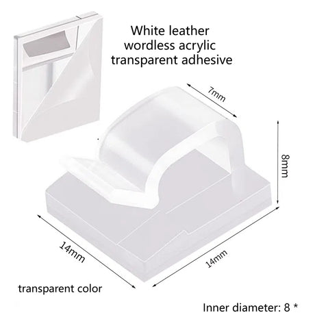 Wire fixing clip adhesive R-type wiring buckle for cable storage without punching holes bundle wire compression clip - V.I.P Digital Presence